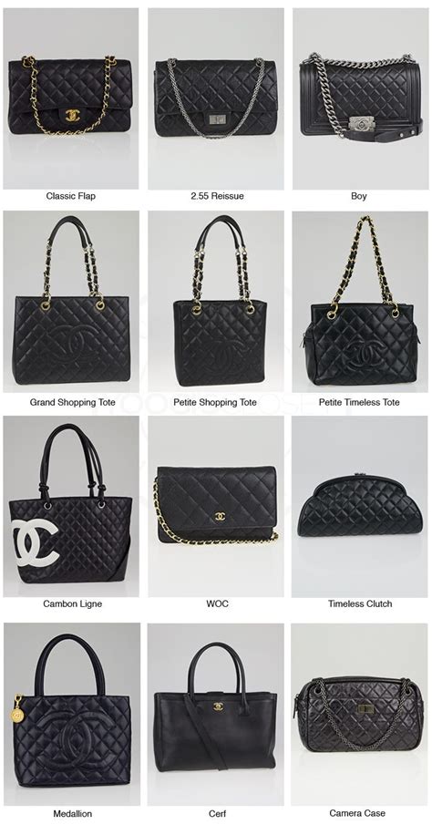 chanel bags lists|list of chanel handbag styles.